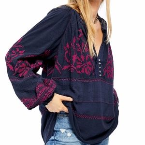 Free People Persuasion Top Navy